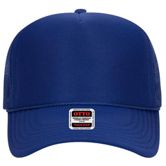 OTTO 39-165 5 Panel High Crown Mesh Back Trucker Cap - Royal