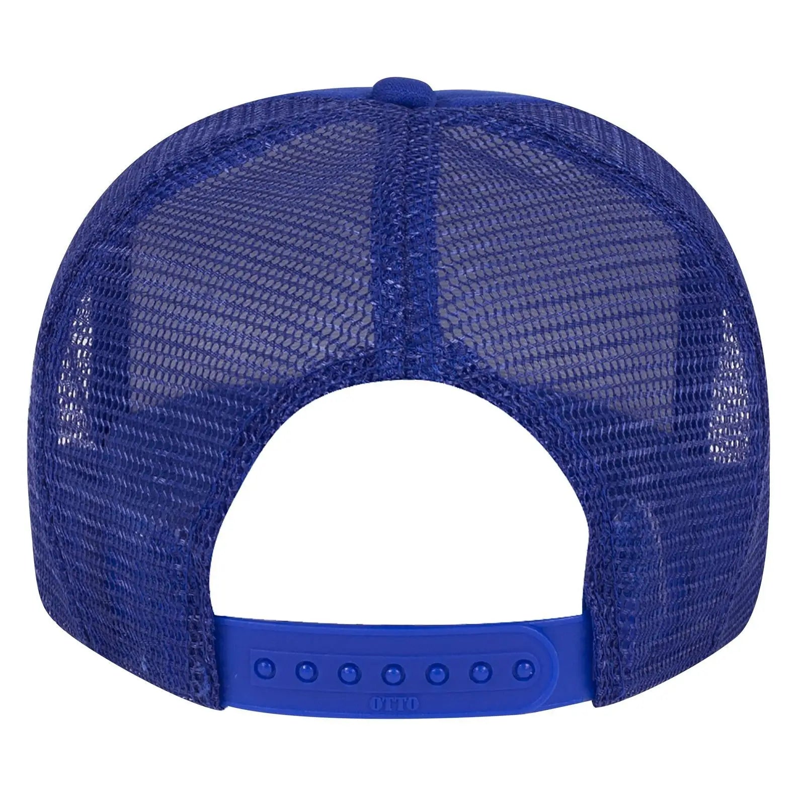 OTTO 39-165 5 Panel High Crown Mesh Back Trucker Cap - Royal