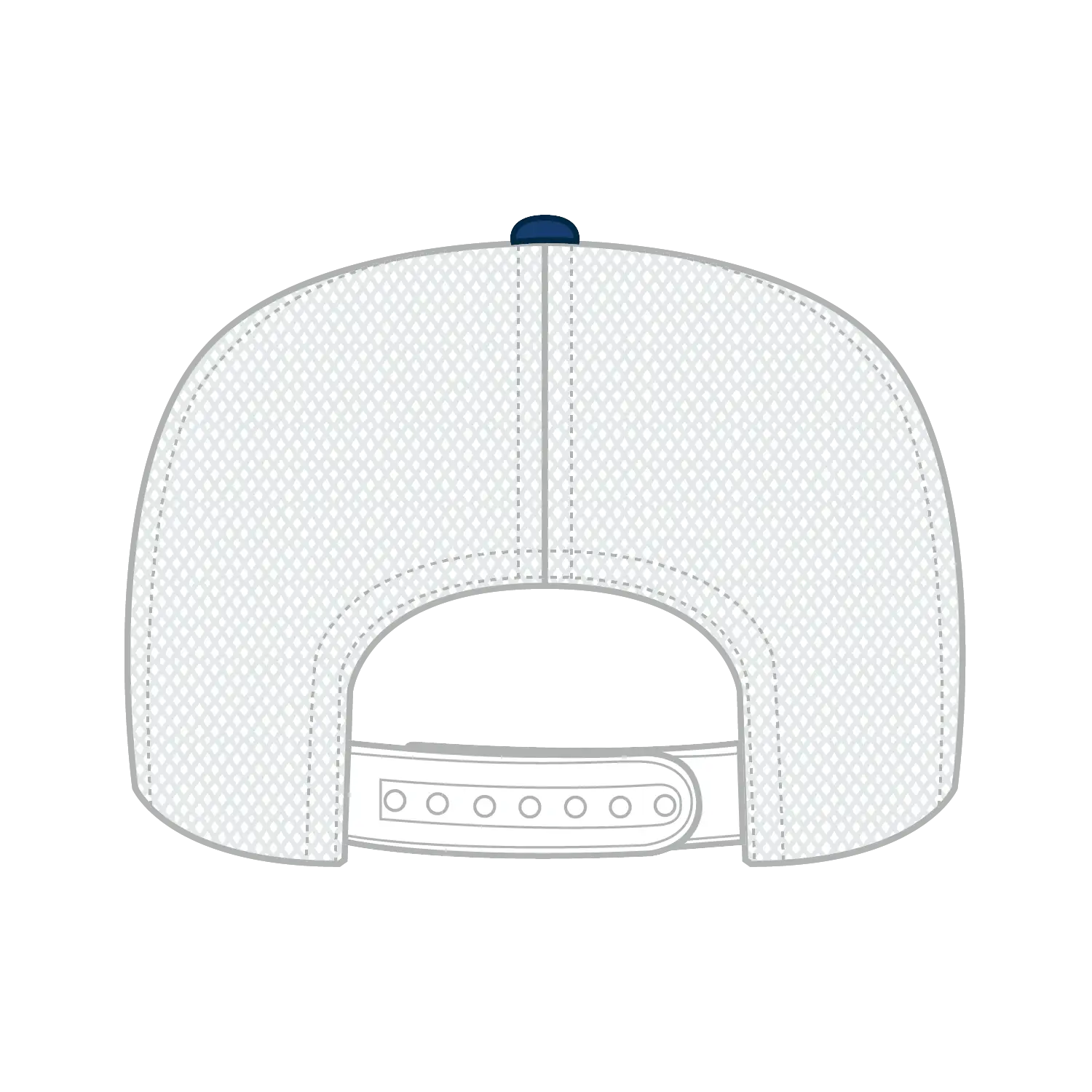 OTTO 39-165 5 Panel High Crown Mesh Back Trucker Cap - Ryl/Ryl/Wht - Ryl/Ryl/Wht / 6 1/2’’ - 7 5/8’’