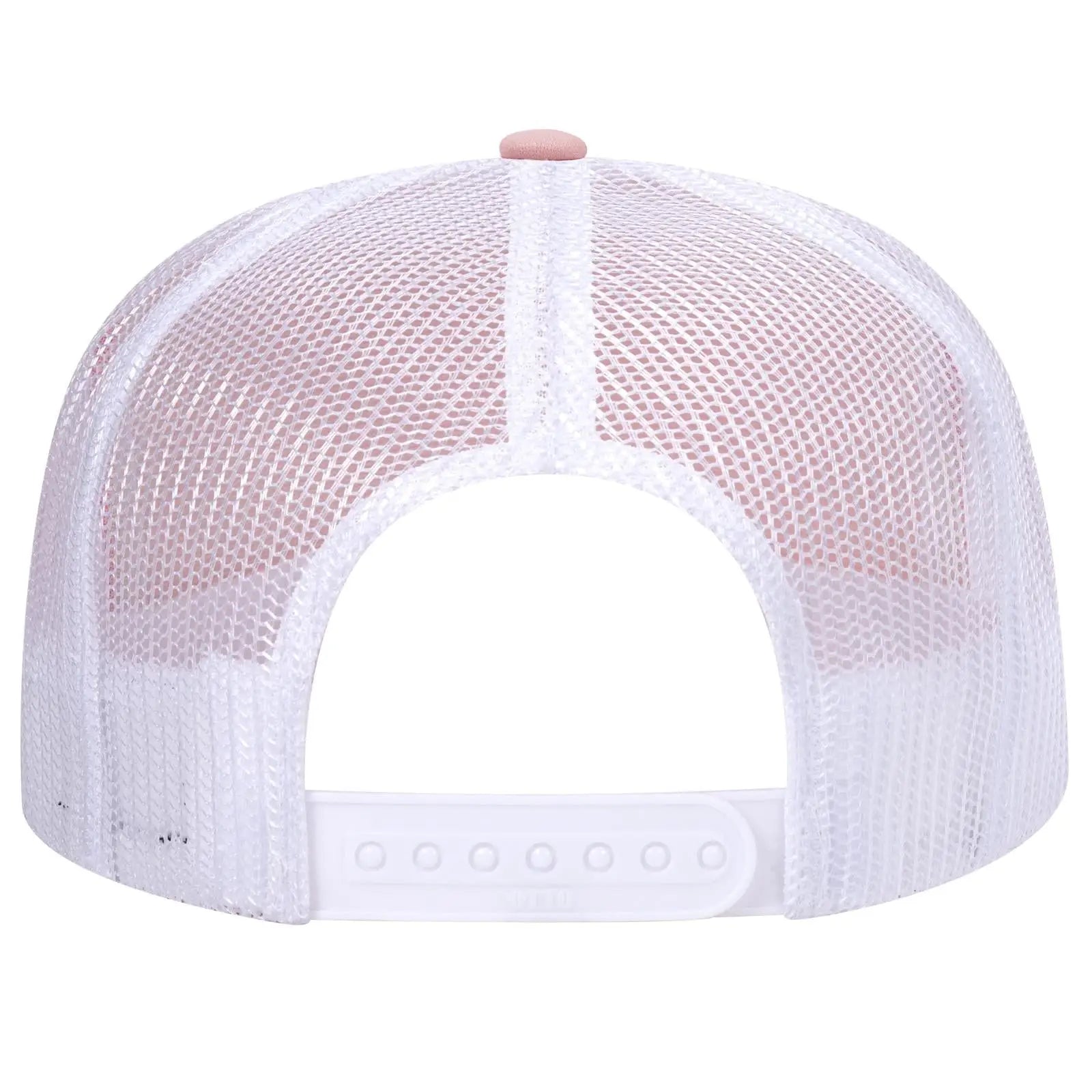 OTTO 39-165 5 Panel High Crown Mesh Back Trucker Cap - S.Pnk/S.Pnk/Wht - S.Pnk/S.Pnk/Wht / 6 1/2’’ - 7 5/8’’