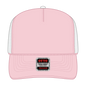 OTTO 39-165 5 Panel High Crown Mesh Back Trucker Cap - S.Pnk/S.Pnk/Wht - S.Pnk/S.Pnk/Wht / 6 1/2’’ - 7 5/8’’