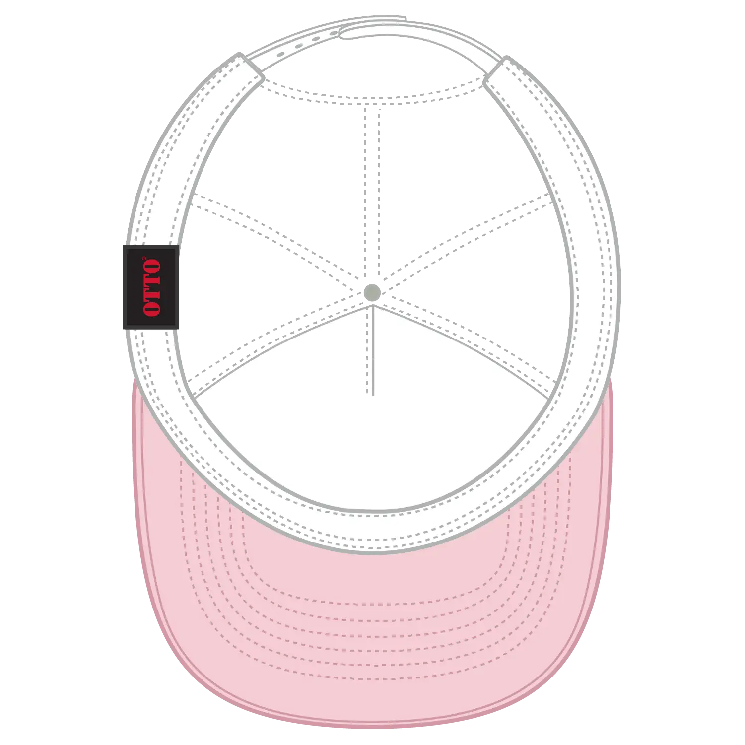 OTTO 39-165 5 Panel High Crown Mesh Back Trucker Cap - S.Pnk/S.Pnk/Wht - S.Pnk/S.Pnk/Wht / 6 1/2’’ - 7 5/8’’