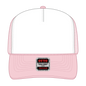 OTTO 39-165 5 Panel High Crown Mesh Back Trucker Cap - S.Pnk/Wht/S.Pnk - S.Pnk/Wht/S.Pnk / 6 1/2’’ - 7 5/8’’