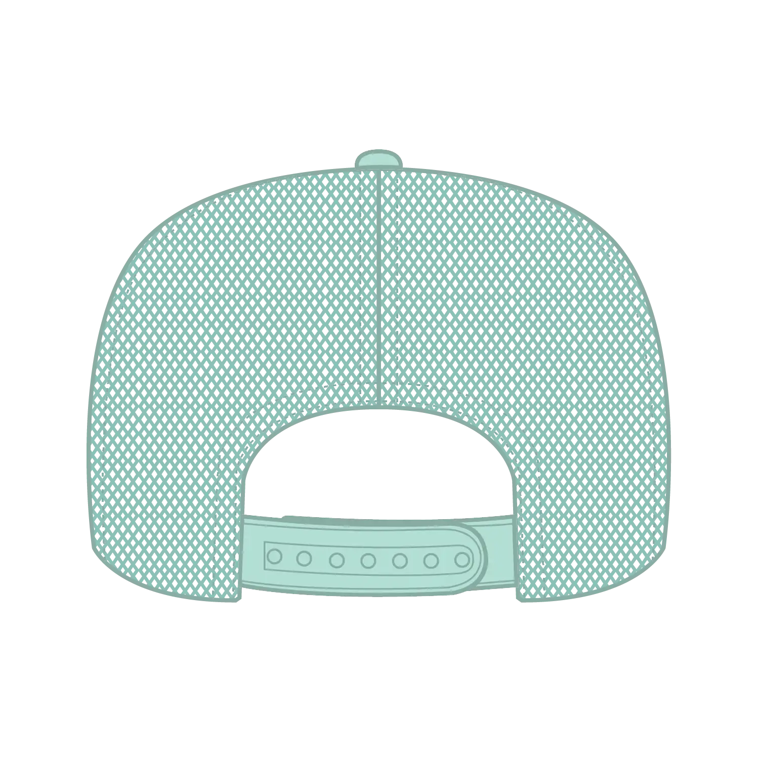 OTTO 39-165 5 Panel High Crown Mesh Back Trucker Cap - Seafoam Green - Seafoam Green / 6 1/2’’ - 7 5/8’’