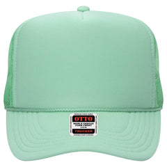 OTTO 39-165 5 Panel High Crown Mesh Back Trucker Cap - Seafoam Green - Seafoam Green / 6 1/2’’ - 7 5/8’’