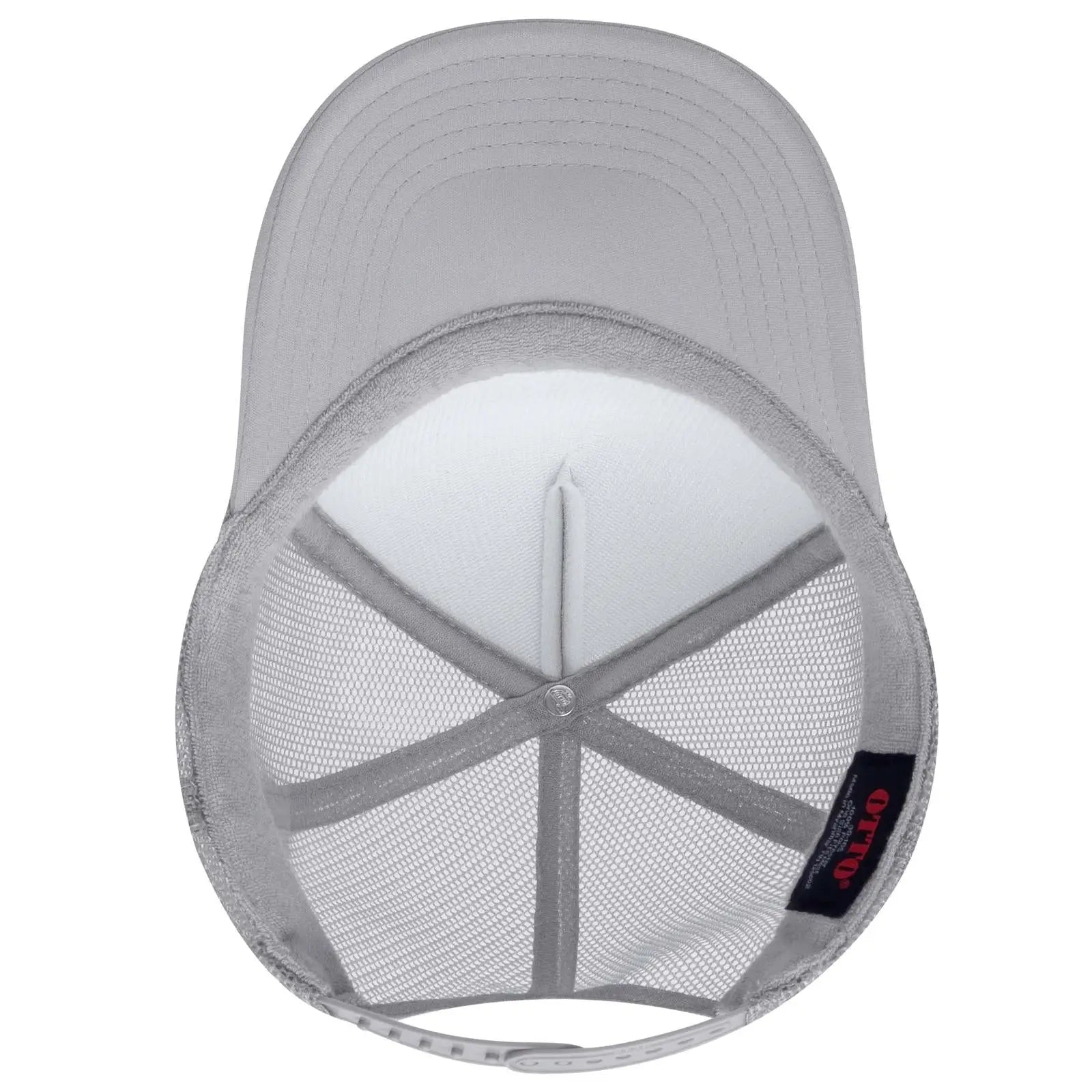 OTTO 39-165 5 Panel High Crown Mesh Back Trucker Cap - Silver Gray - Silver Gray / 6 1/2’’ - 7 5/8’’