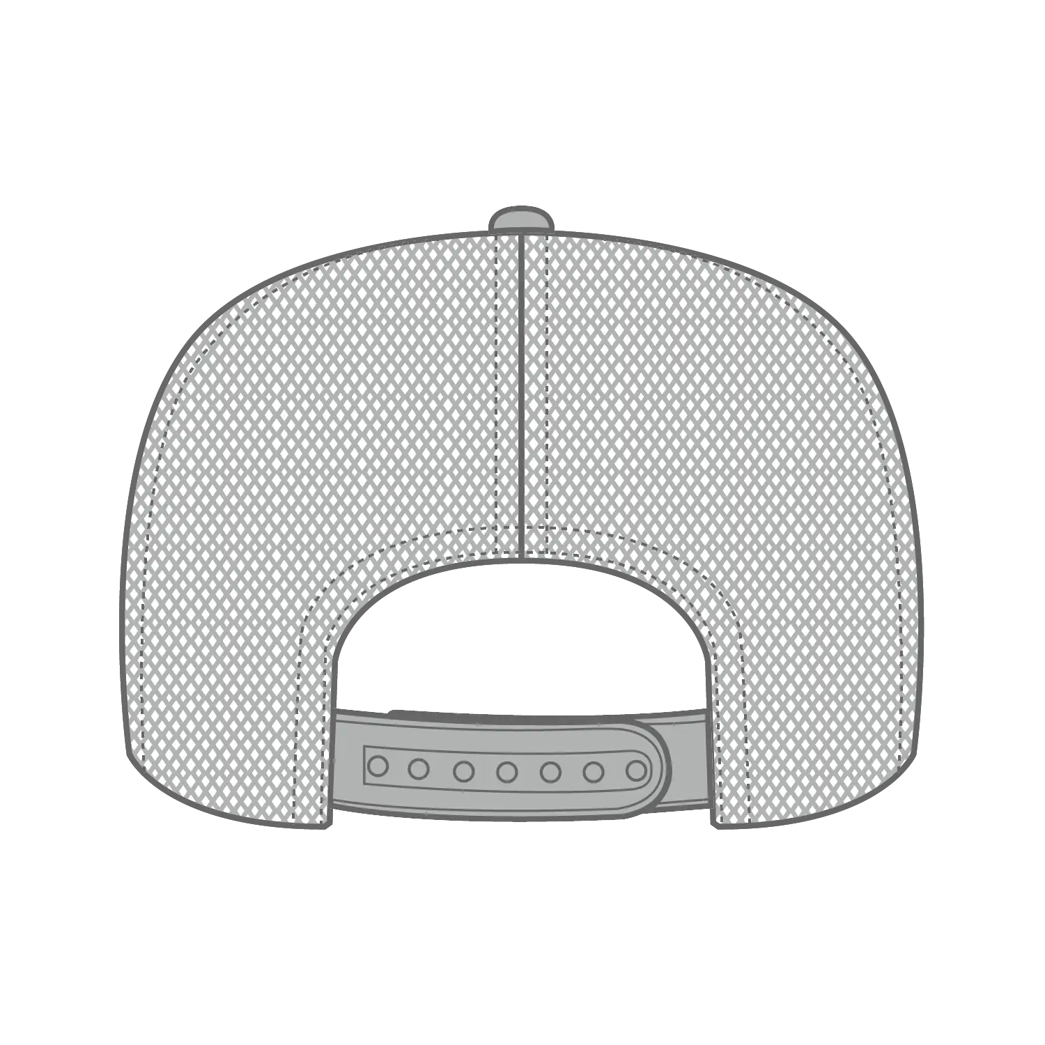 OTTO 39-165 5 Panel High Crown Mesh Back Trucker Cap - Silver Gray - Silver Gray / 6 1/2’’ - 7 5/8’’