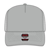 OTTO 39-165 5 Panel High Crown Mesh Back Trucker Cap - Silver Gray - Silver Gray / 6 1/2’’ - 7 5/8’’