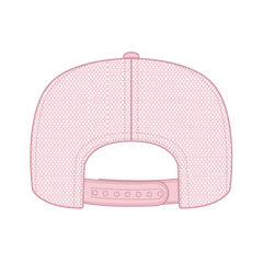 OTTO 39-165 5 Panel High Crown Mesh Back Trucker Cap - Soft Pink