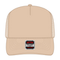 OTTO 39-165 5 Panel High Crown Mesh Back Trucker Cap - Tan - Tan / 6 1/2’’ - 7 5/8’’
