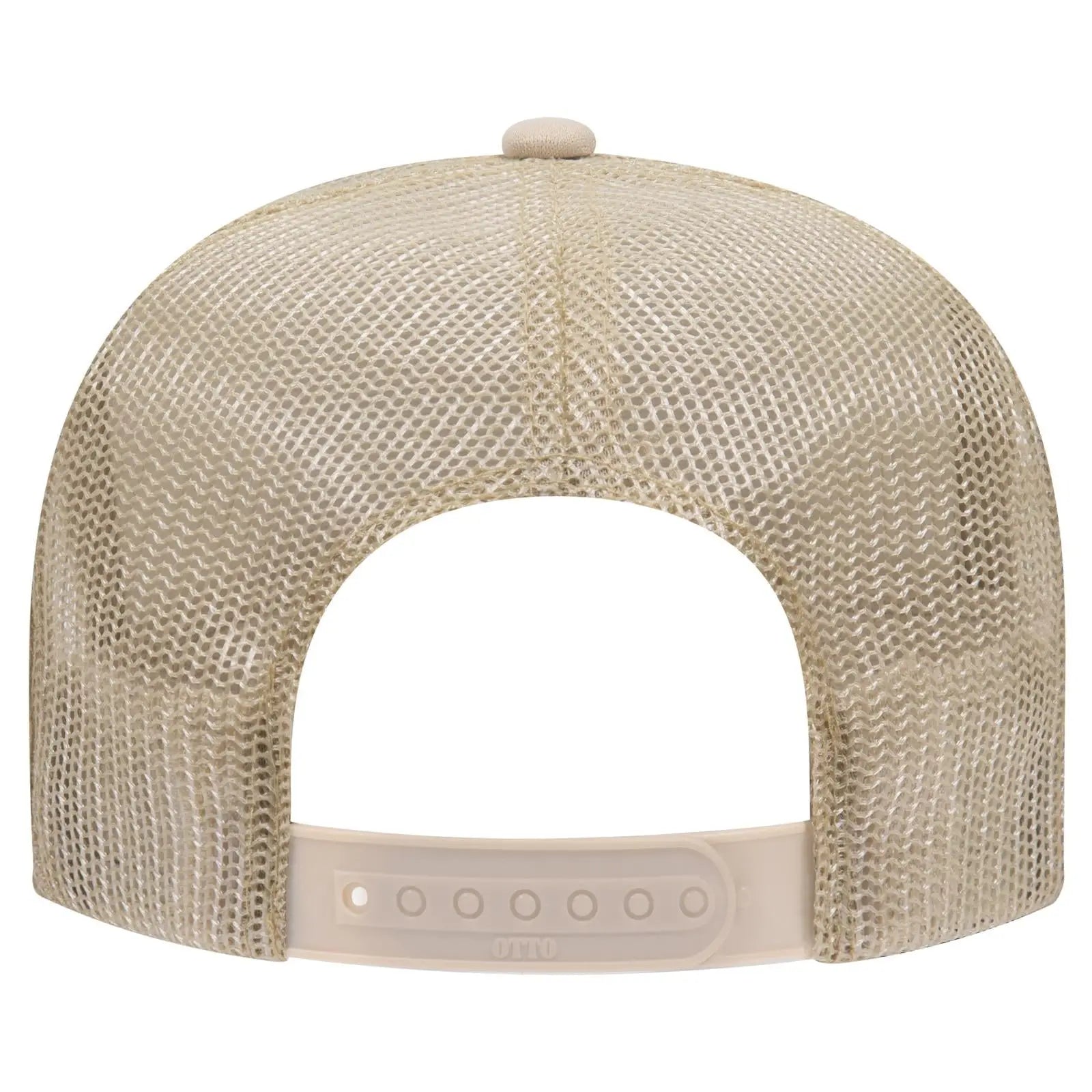 OTTO 39-165 5 Panel High Crown Mesh Back Trucker Cap - Tan - Tan / 6 1/2’’ - 7 5/8’’