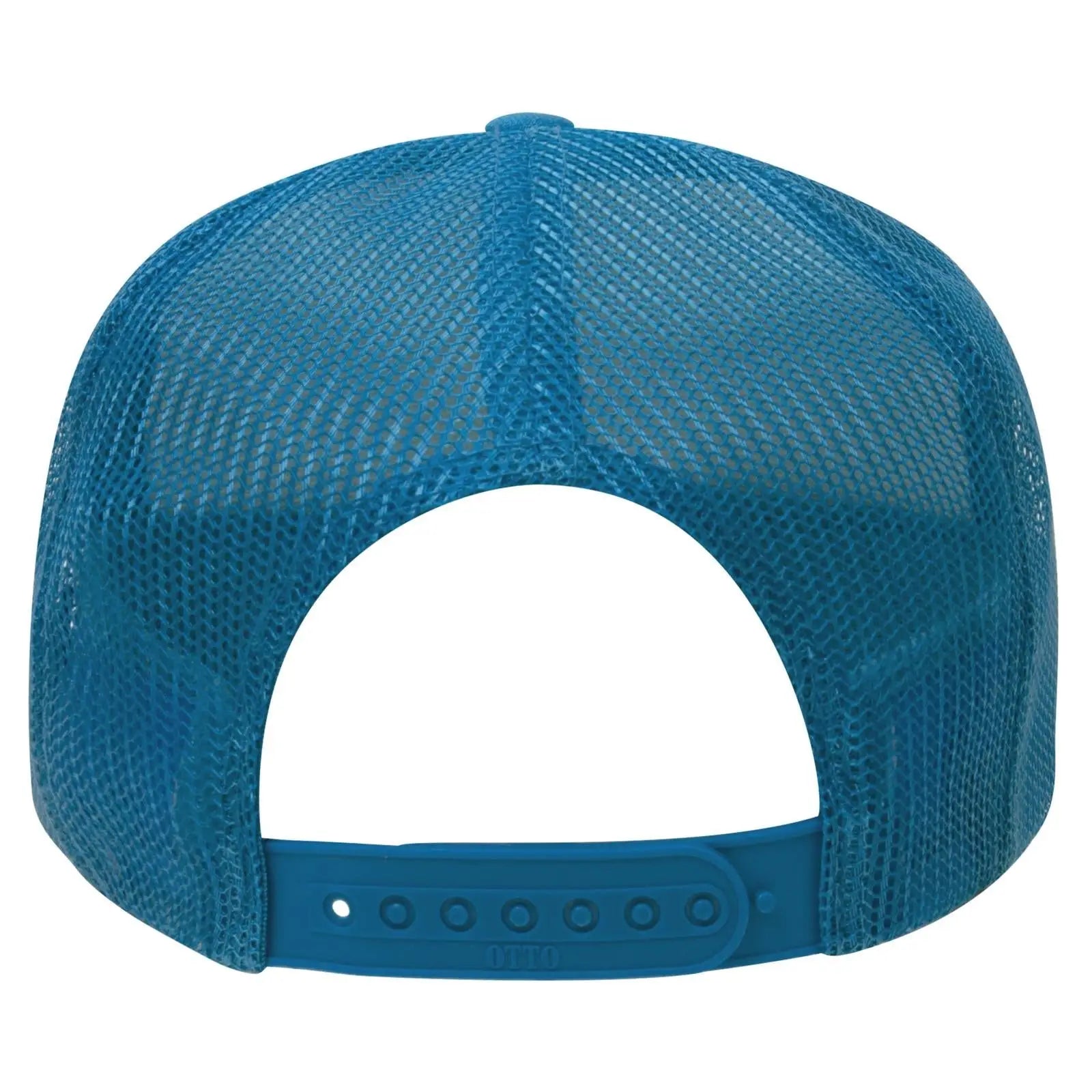 OTTO 39-165 5 Panel High Crown Mesh Back Trucker Cap - Turquoise