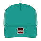 OTTO 39-165 5 Panel High Crown Mesh Back Trucker Cap - Turquoise - Turquoise / 6 1/2’’ - 7 5/8’’
