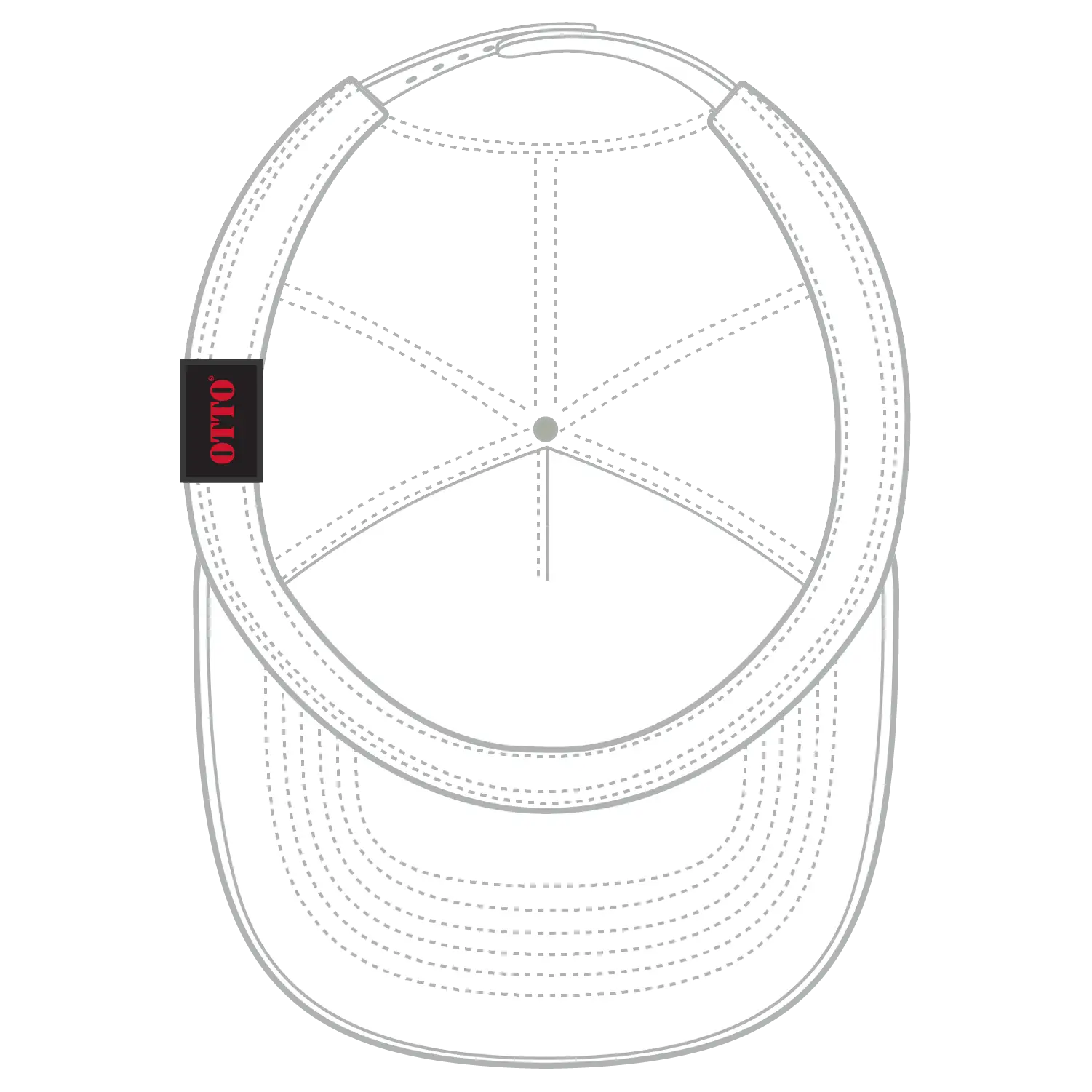 OTTO 39-165 5 Panel High Crown Mesh Back Trucker Cap - White