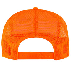 OTTO 39-165 Camouflage 5 Panel High Crown Mesh Back Trucker Cap - N.Org/Camo - N.Org/Camo / 6 1/2’’ - 7 5/8’’