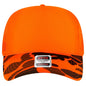OTTO 39-165 Camouflage 5 Panel High Crown Mesh Back Trucker Cap - N.Org/Camo - N.Org/Camo / 6 1/2’’ - 7 5/8’’
