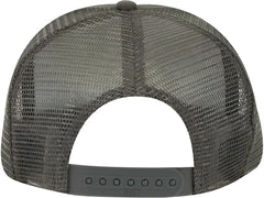OTTO 39-165 Youth 5 Panel Foam High Crown Mesh Back Trucker Snapback Cap - Charcoal Gray - Dark Gray / Youth