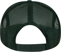 OTTO 39 165 Youth 5 Panel Foam High Crown Mesh Back Trucker Snapback Cap Dark Green Forest / Youth
