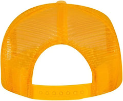 OTTO 39-165 Youth 5 Panel Foam High Crown Mesh Back Trucker Snapback Cap - Gold - Gold / Youth