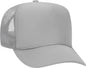 OTTO 39-165 Youth 5 Panel Foam High Crown Mesh Back Trucker Snapback Cap - Gray - Gray / Youth