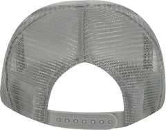 OTTO 39-165 Youth 5 Panel Foam High Crown Mesh Back Trucker Snapback Cap - Gray - Gray / Youth