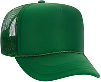 OTTO 39 165 Youth 5 Panel Foam High Crown Mesh Back Trucker Snapback Cap Kelly Kelly / Youth