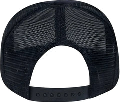 OTTO 39-165 Youth 5 Panel Foam High Crown Mesh Back Trucker Snapback Cap - Navy - Navy / Youth