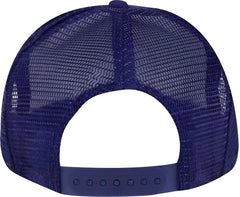 OTTO 39 165 Youth 5 Panel Foam High Crown Mesh Back Trucker Snapback Cap Purple Purple / Youth
