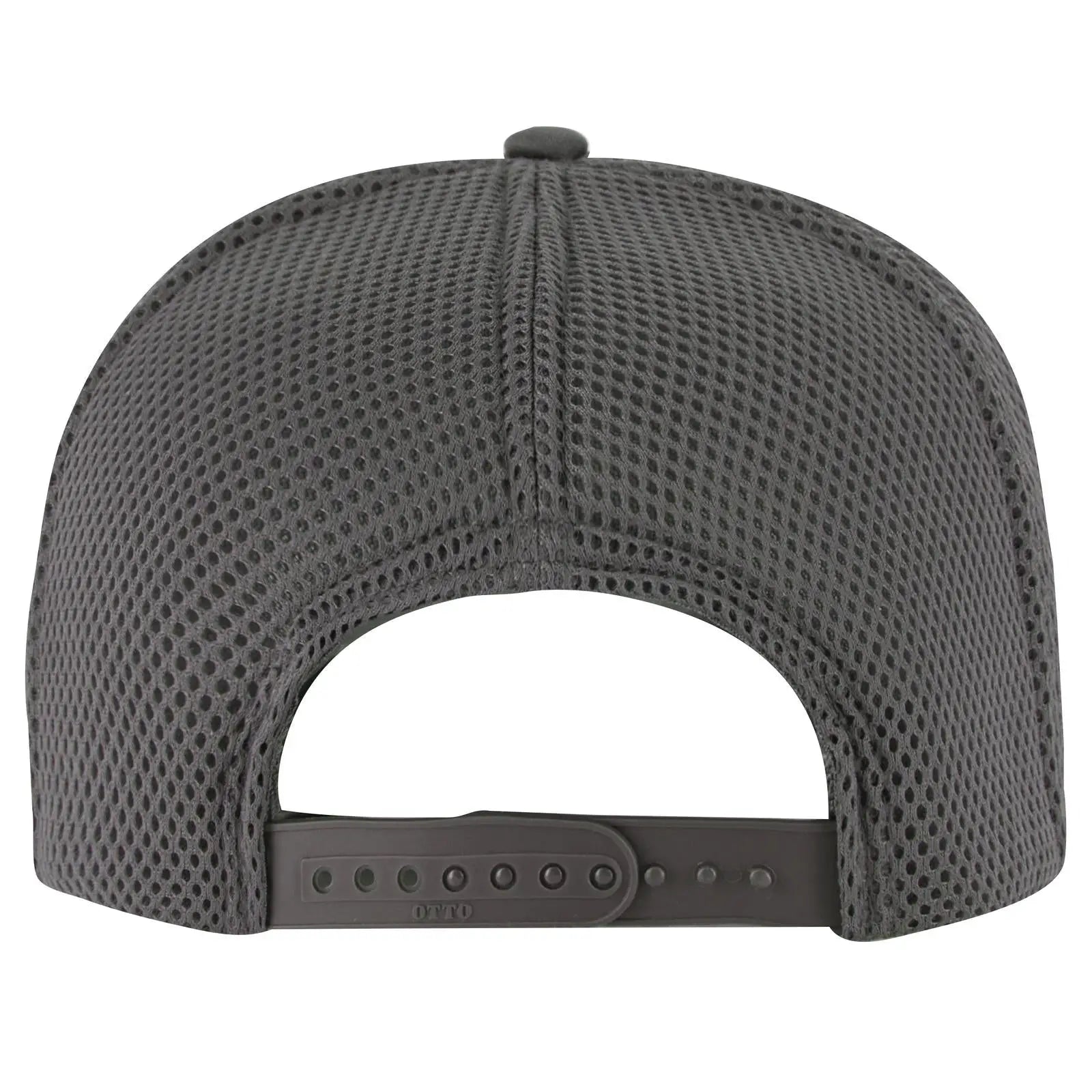 OTTO 39-166 5 Panel High Crown Air Mesh Back Trucker Cap - Char. Gray - Char. Gray / 7 3/8’’ - 7 5/8’’