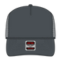 OTTO 39-166 5 Panel High Crown Air Mesh Back Trucker Cap - Char. Gray - Char. Gray / 7 3/8’’ - 7 5/8’’