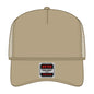OTTO 39-166 5 Panel High Crown Air Mesh Back Trucker Cap - Khaki - Khaki / 7 3/8’’ - 7 5/8’’