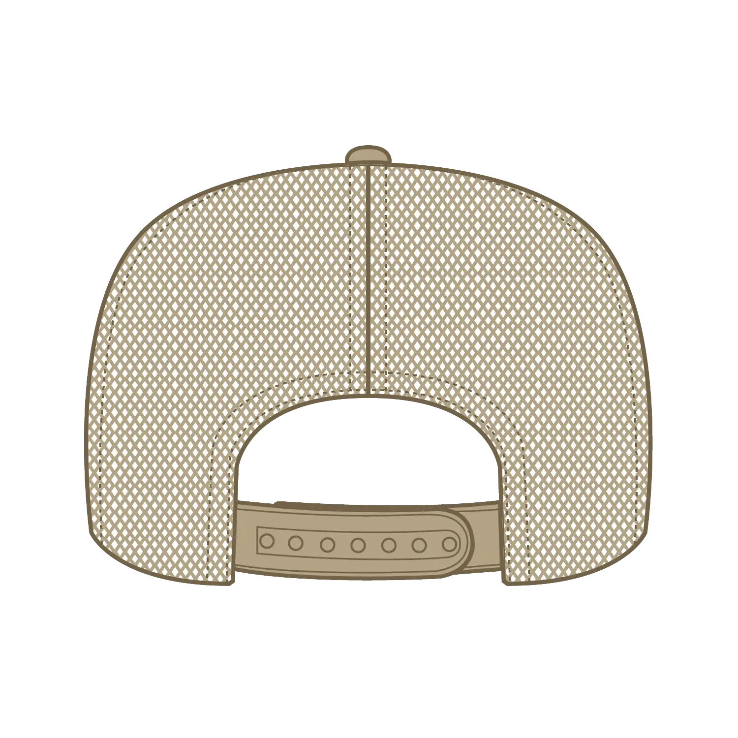 OTTO 39-166 5 Panel High Crown Air Mesh Back Trucker Cap - Khaki - Khaki / 7 3/8’’ - 7 5/8’’