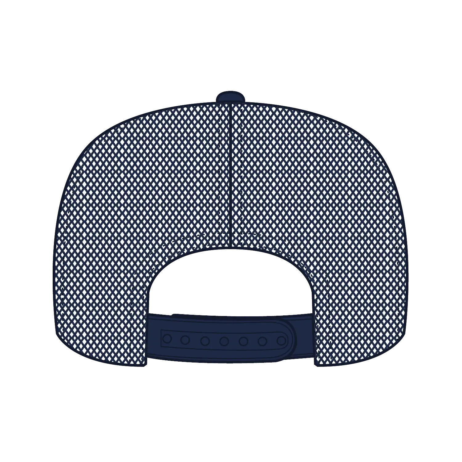 OTTO 39-166 5 Panel High Crown Air Mesh Back Trucker Cap - Navy - Navy / 7 3/8’’ - 7 5/8’’