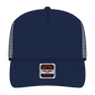OTTO 39-166 5 Panel High Crown Air Mesh Back Trucker Cap - Navy - Navy / 7 3/8’’ - 7 5/8’’