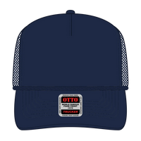 OTTO 39-166 5 Panel High Crown Air Mesh Back Trucker Cap - Navy - Navy / 7 3/8’’ - 7 5/8’’