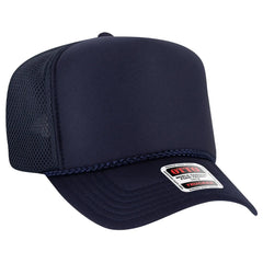 OTTO 39-166 5 Panel High Crown Air Mesh Back Trucker Cap - Navy - Navy / 7 3/8’’ - 7 5/8’’