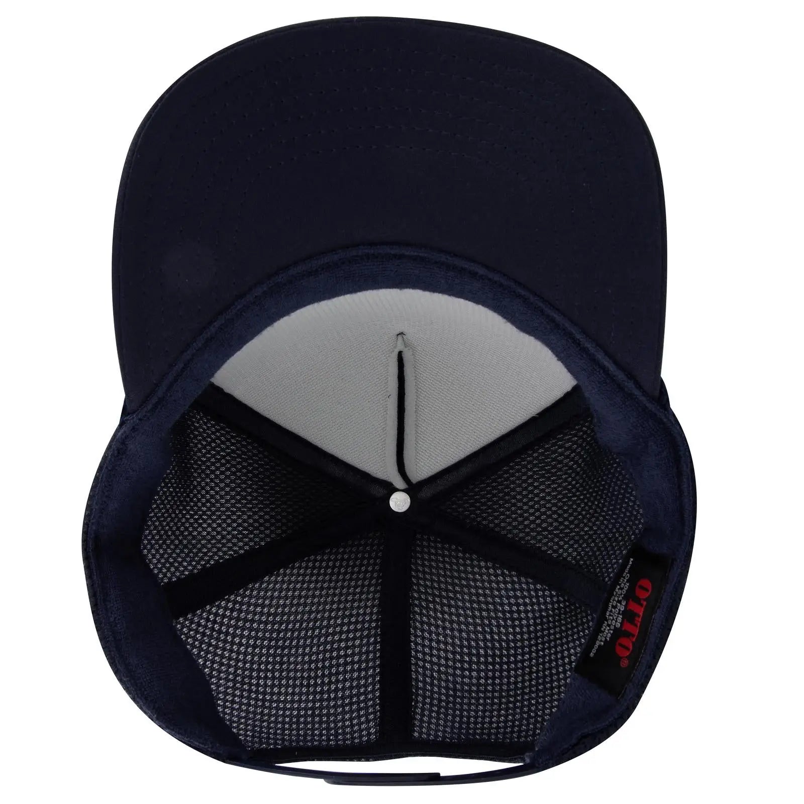 OTTO 39-166 5 Panel High Crown Air Mesh Back Trucker Cap - Navy - Navy / 7 3/8’’ - 7 5/8’’