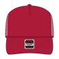 OTTO 39-166 5 Panel High Crown Air Mesh Back Trucker Cap - Red - Red / 7 3/8’’ - 7 5/8’’
