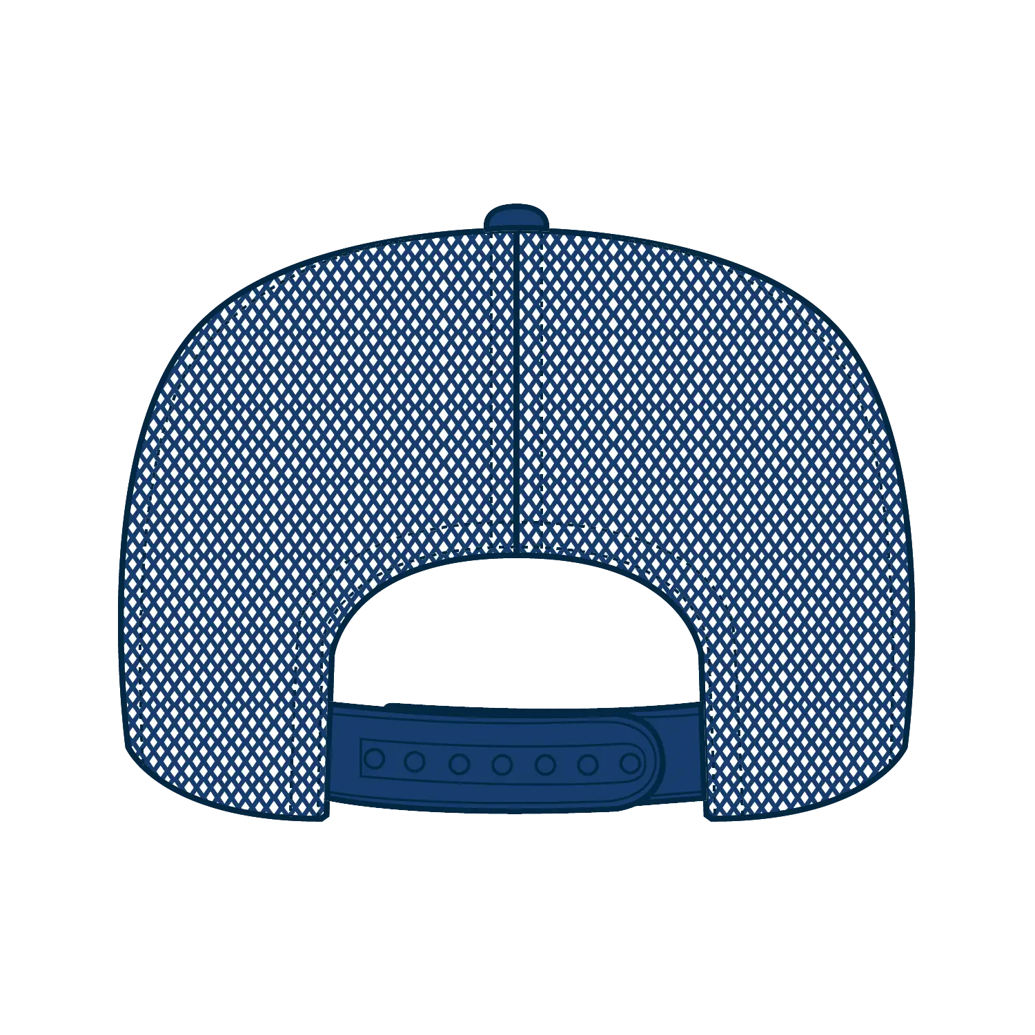 OTTO 39-166 5 Panel High Crown Air Mesh Back Trucker Cap - Royal - Royal / 7 3/8’’ - 7 5/8’’