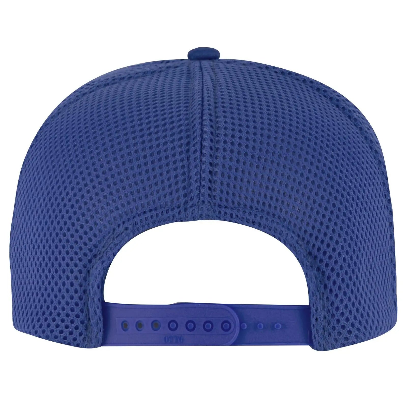 OTTO 39-166 5 Panel High Crown Air Mesh Back Trucker Cap - Royal - Royal / 7 3/8’’ - 7 5/8’’