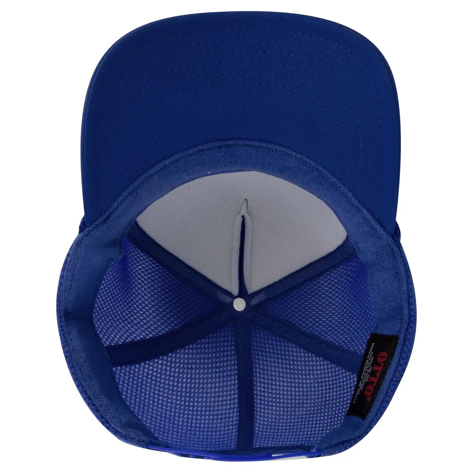 OTTO 39-166 5 Panel High Crown Air Mesh Back Trucker Cap - Royal - Royal / 7 3/8’’ - 7 5/8’’