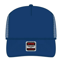 OTTO 39-166 5 Panel High Crown Air Mesh Back Trucker Cap - Royal - Royal / 7 3/8’’ - 7 5/8’’
