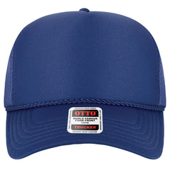 OTTO 39-166 5 Panel High Crown Air Mesh Back Trucker Cap - Royal - Royal / 7 3/8’’ - 7 5/8’’