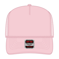 OTTO 39-166 5 Panel High Crown Air Mesh Back Trucker Cap - Soft Pink - Soft Pink / 7 3/8’’ - 7 5/8’’