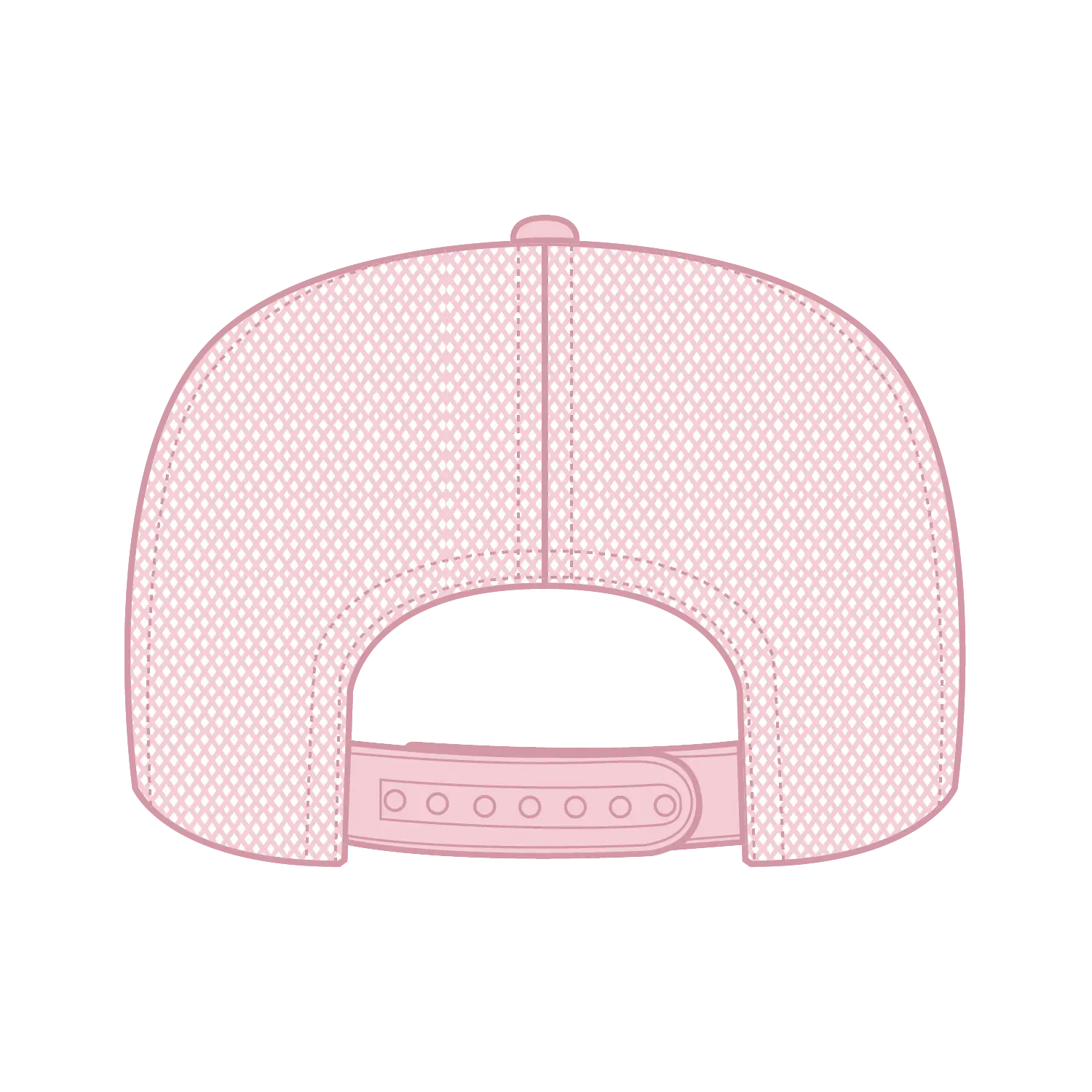 OTTO 39-166 5 Panel High Crown Air Mesh Back Trucker Cap - Soft Pink - Soft Pink / 7 3/8’’ - 7 5/8’’
