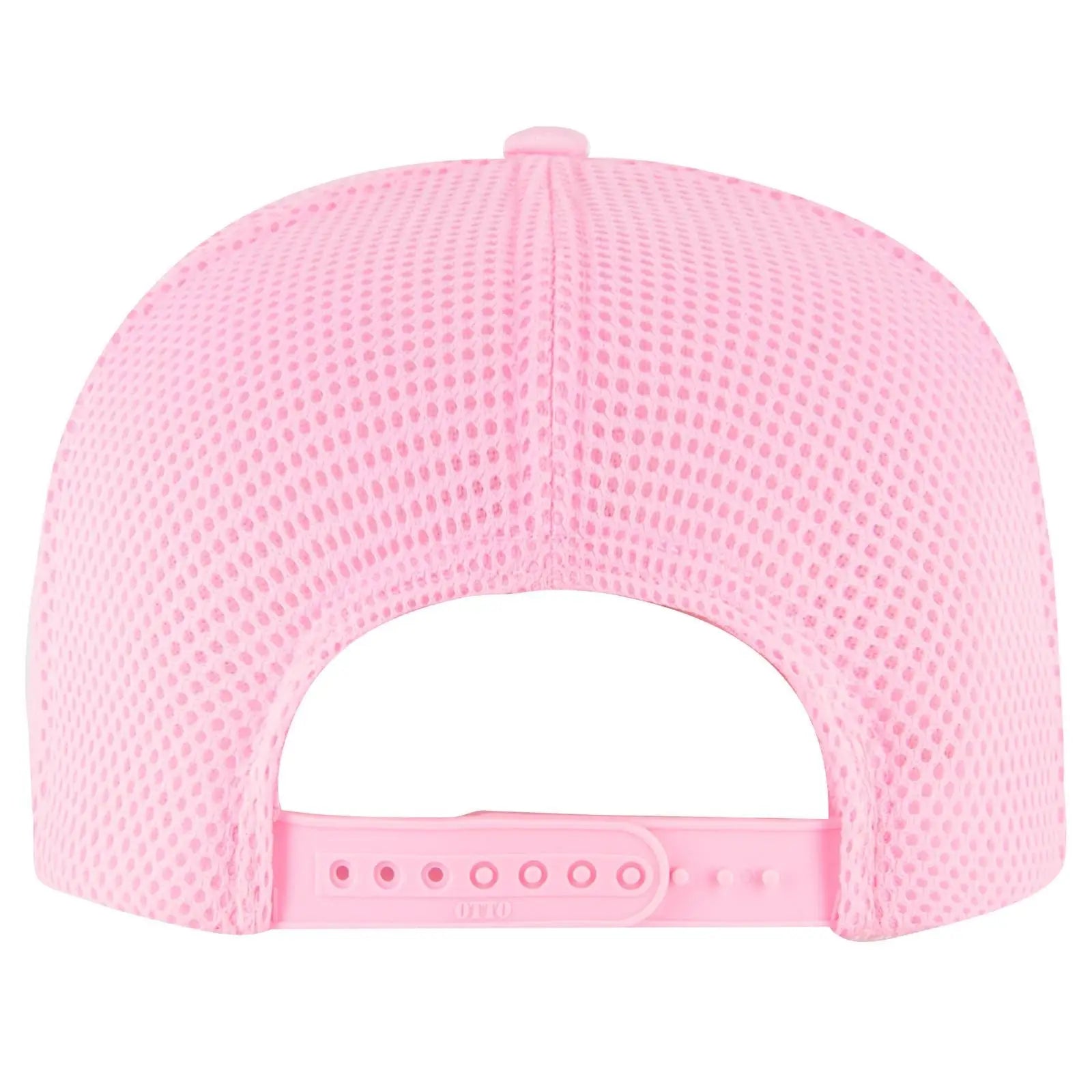 OTTO 39-166 5 Panel High Crown Air Mesh Back Trucker Cap - Soft Pink - Soft Pink / 7 3/8’’ - 7 5/8’’