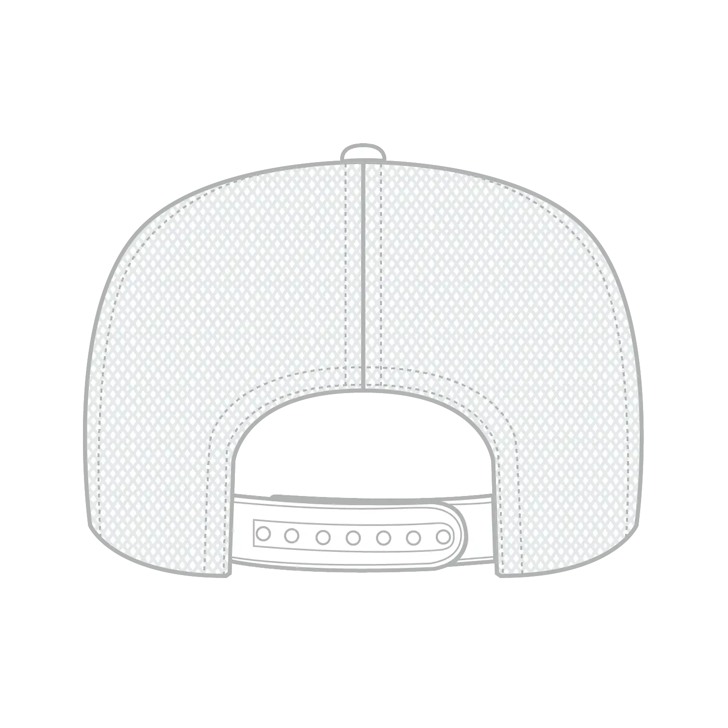 OTTO 39-166 5 Panel High Crown Air Mesh Back Trucker Cap - White - White / 7 3/8’’ - 7 5/8’’
