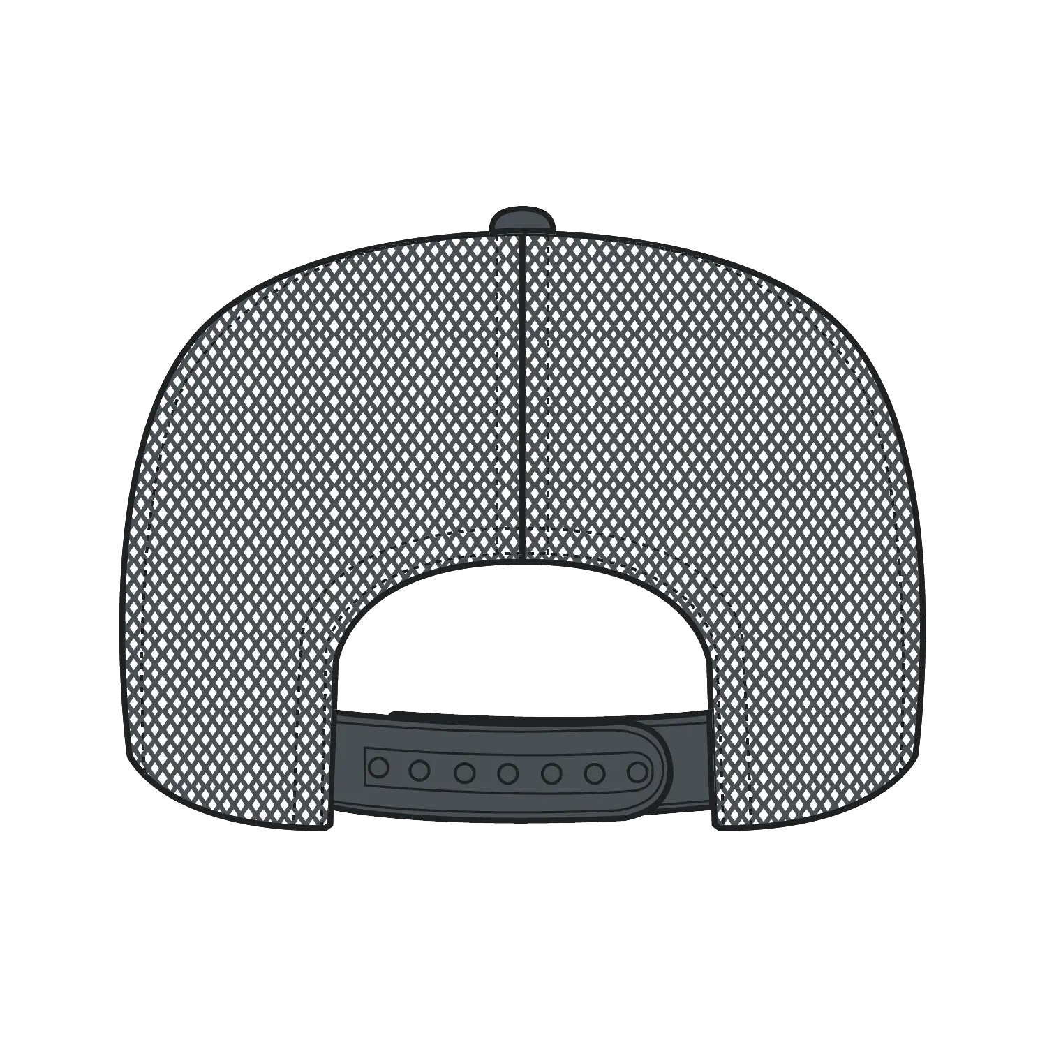 OTTO 39-167 ’OTTO Comfy Fit’ 5 Panel High Crown Mesh Back Trucker Cap - Char. Gray - Char. Gray / 7 3/8’’ - 7 5/8’’