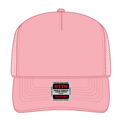 OTTO 39-167 ’OTTO Comfy Fit’ 5 Panel High Crown Mesh Back Trucker Cap - Pink - Pink / 7 3/8’’ - 7 5/8’’