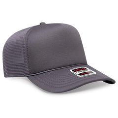OTTO 39-167 ’OTTO Comfy Fit’ 5 Panel High Crown Mesh Back Trucker Cap - Char. Gray - Char. Gray / 7 3/8’’ - 7 5/8’’